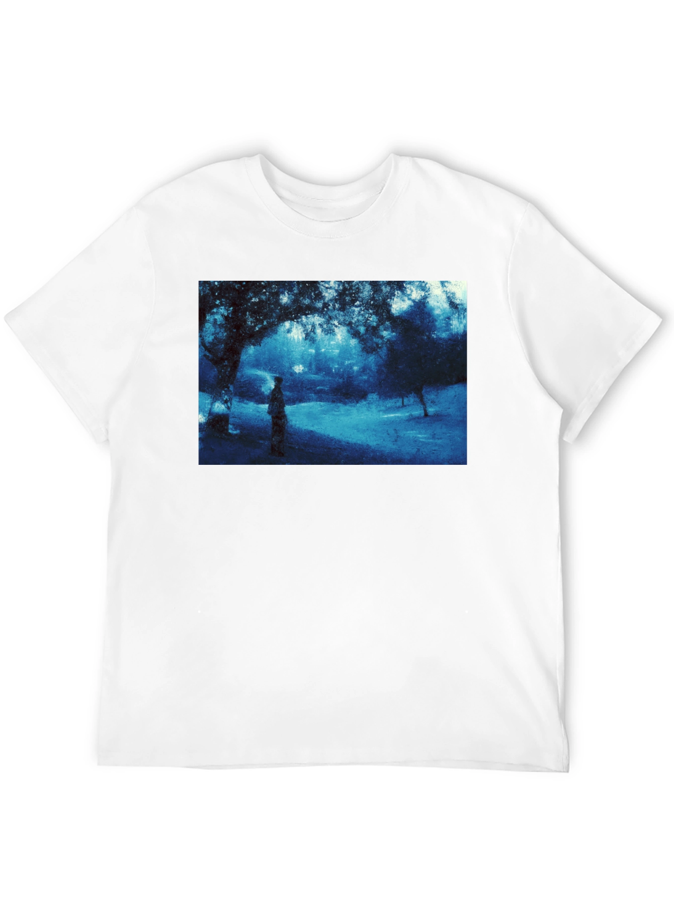 Mystic Nightscape Graphic Tee - Soft Cotton Black Shirt