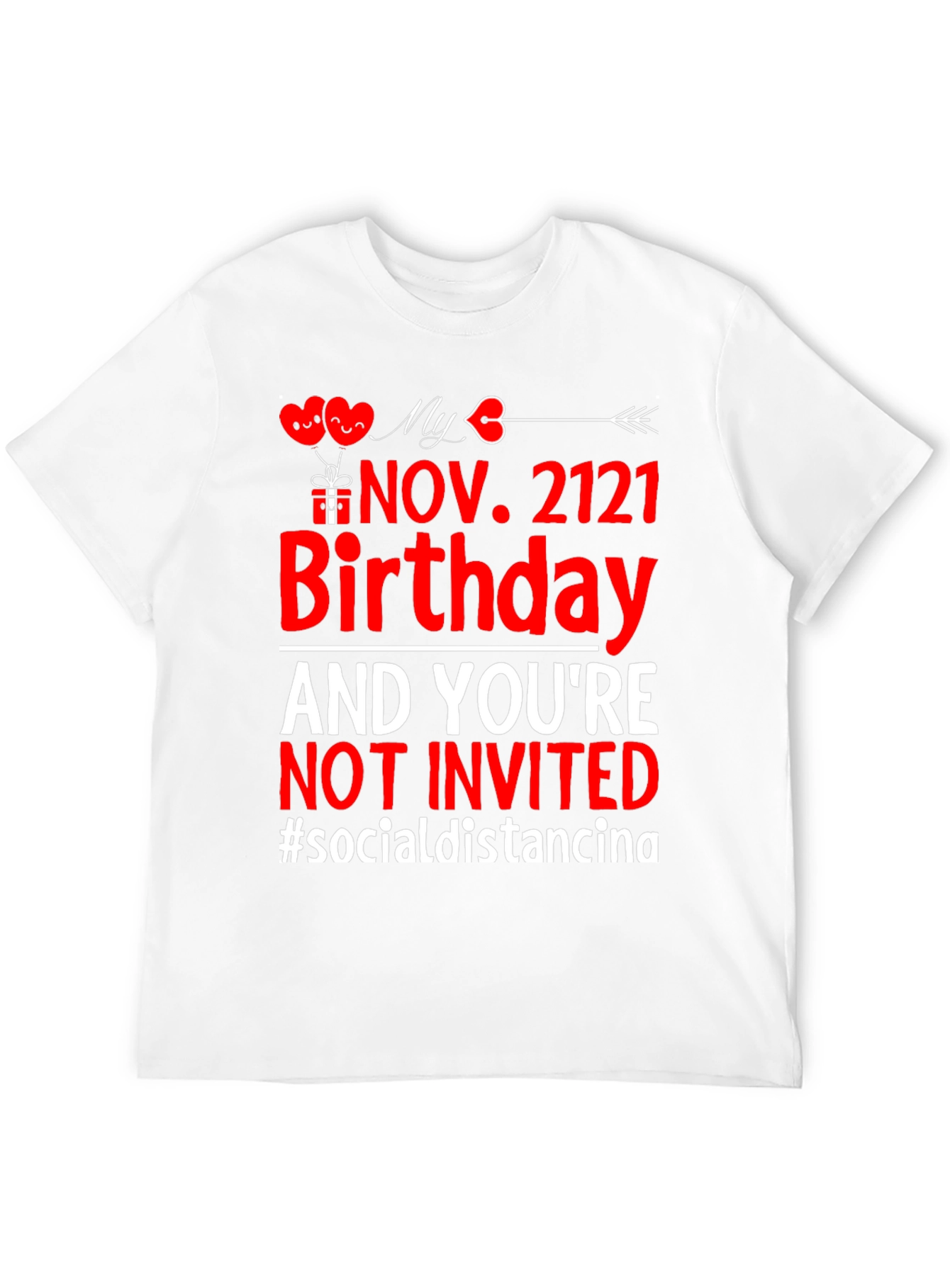 Social Distancing Birthday T-Shirt