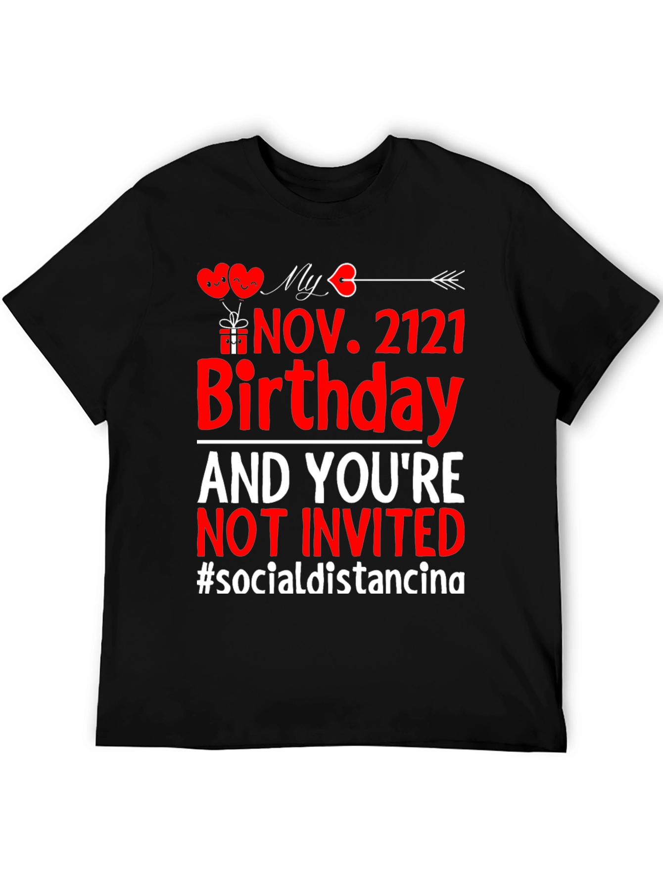 Social Distancing Birthday T-Shirt