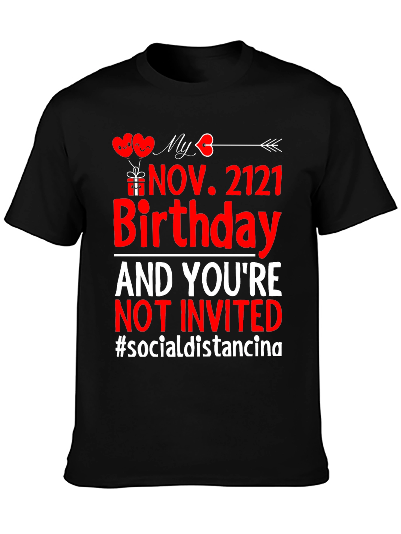 Social Distancing Birthday T-Shirt
