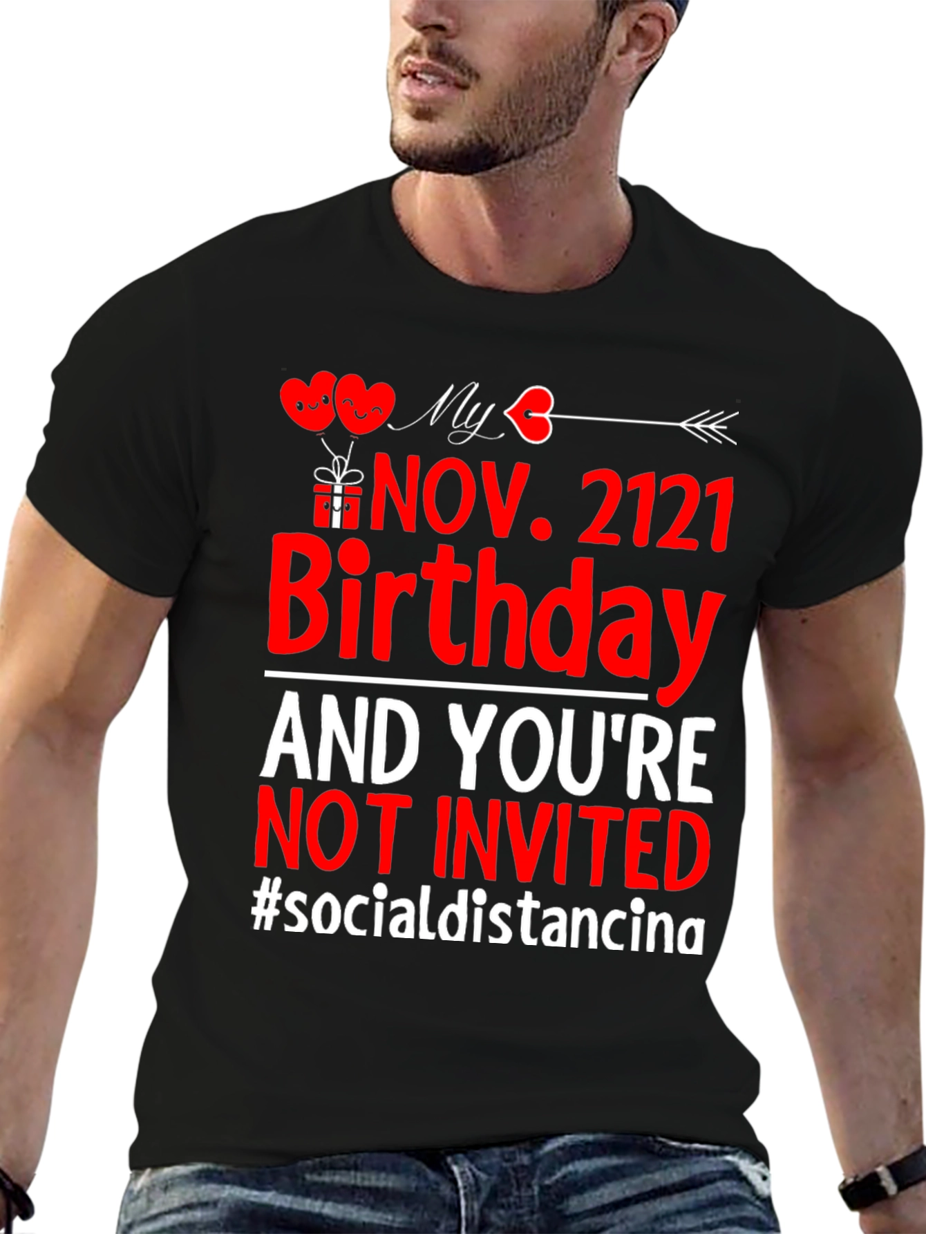Social Distancing Birthday T-Shirt