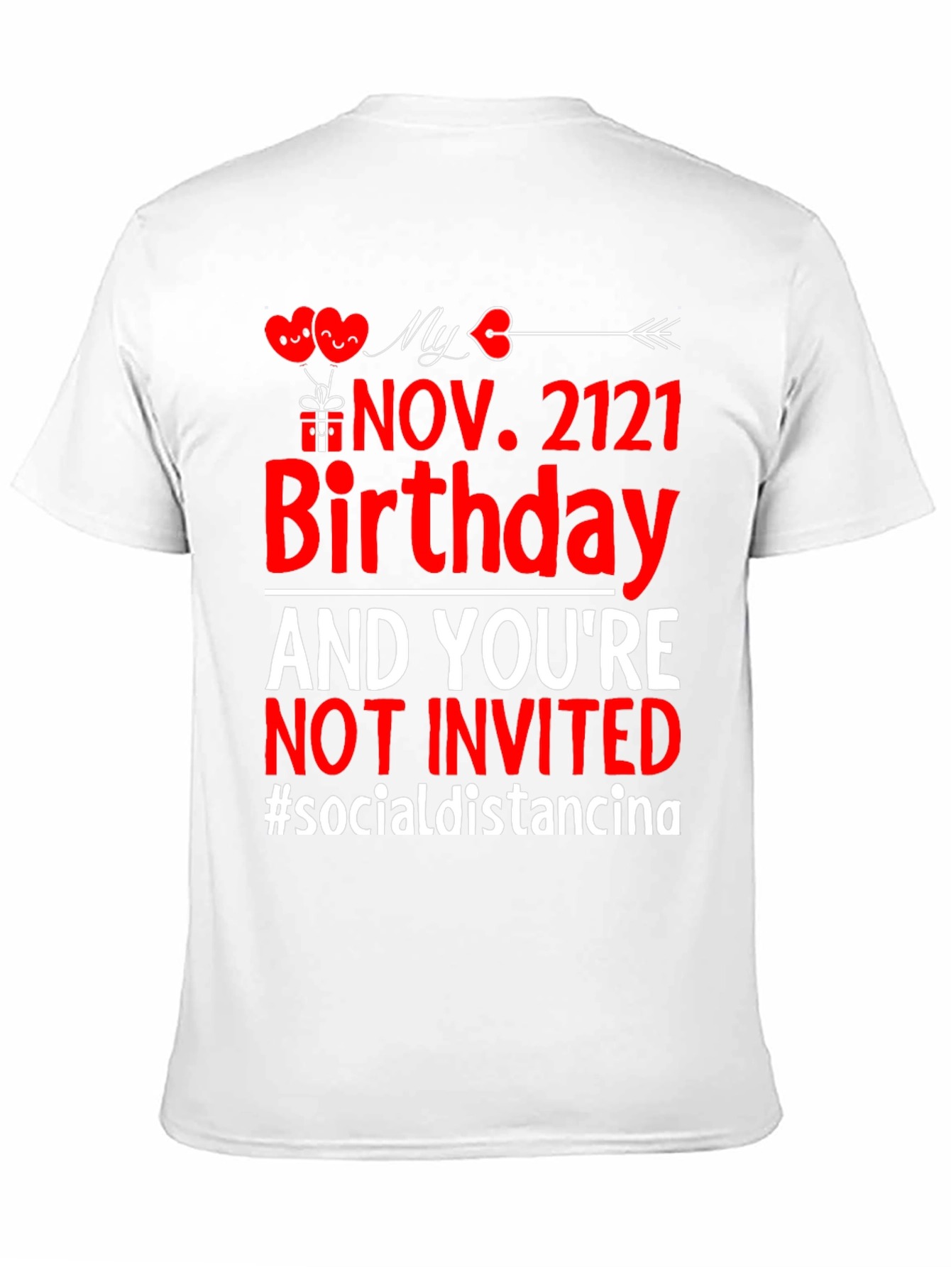Social Distancing Birthday T-Shirt