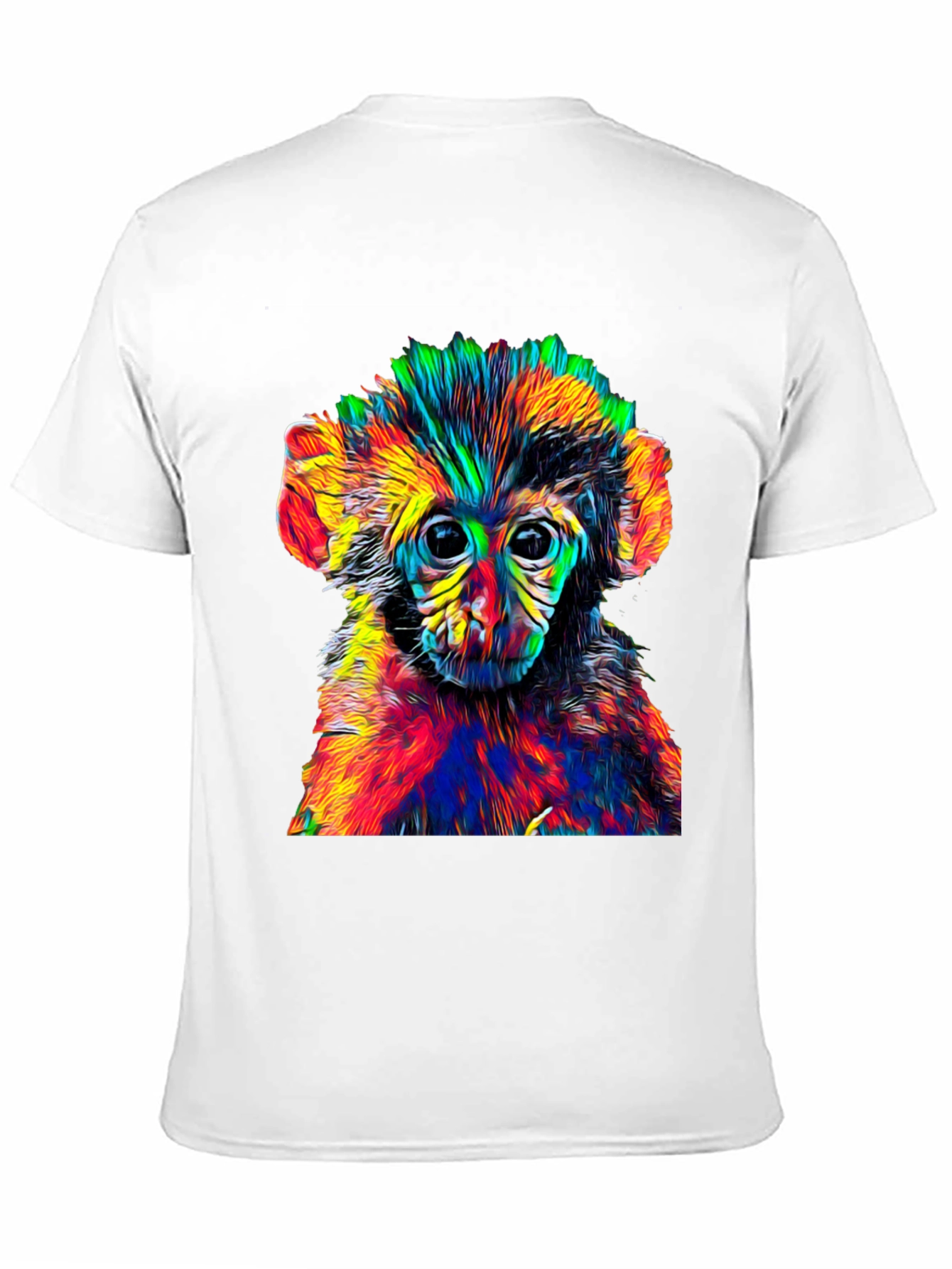 Psychedelic Monkey Graphic Tee - Cool Animal Print Shirt