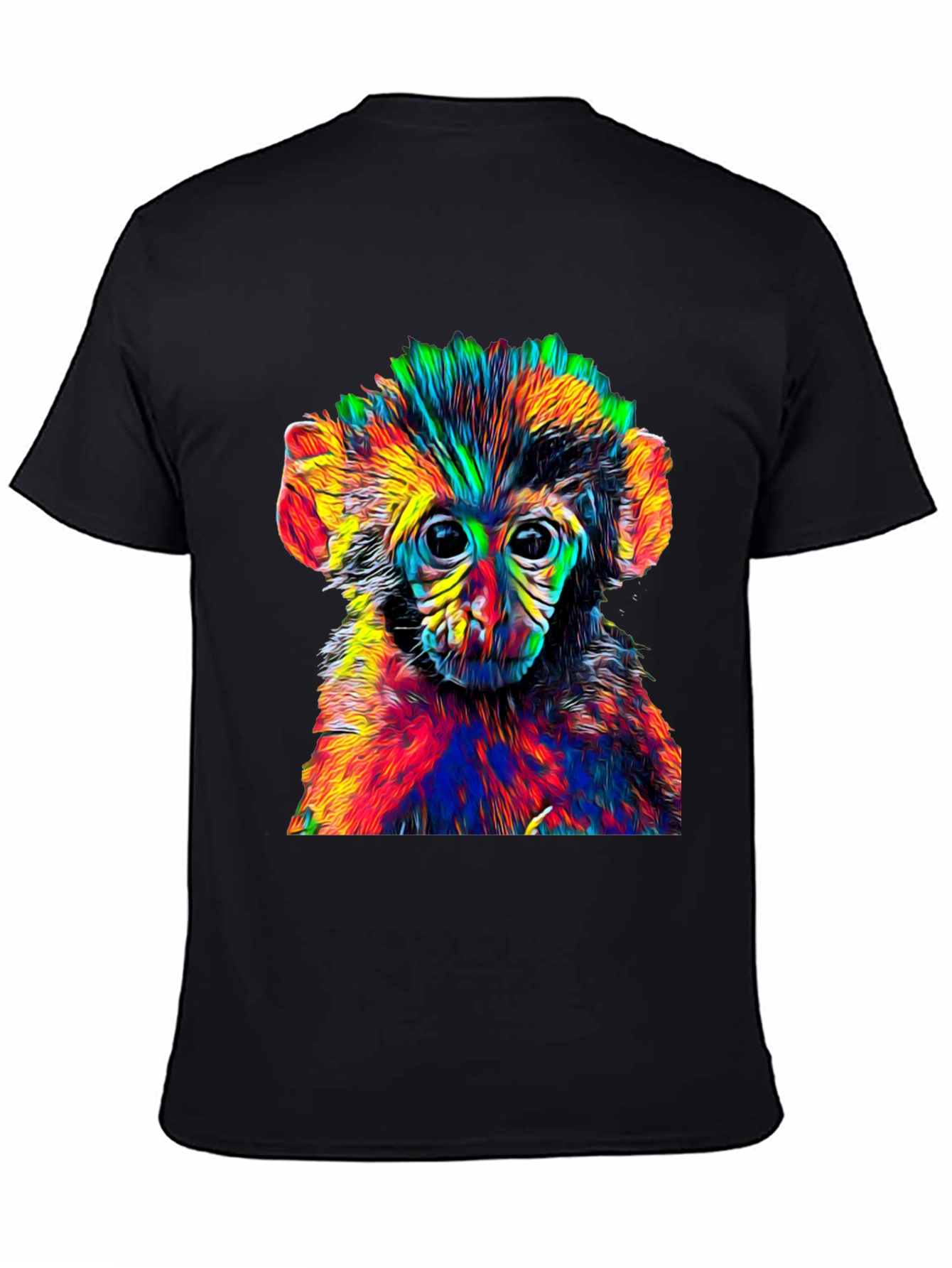 Psychedelic Monkey Graphic Tee - Cool Animal Print Shirt