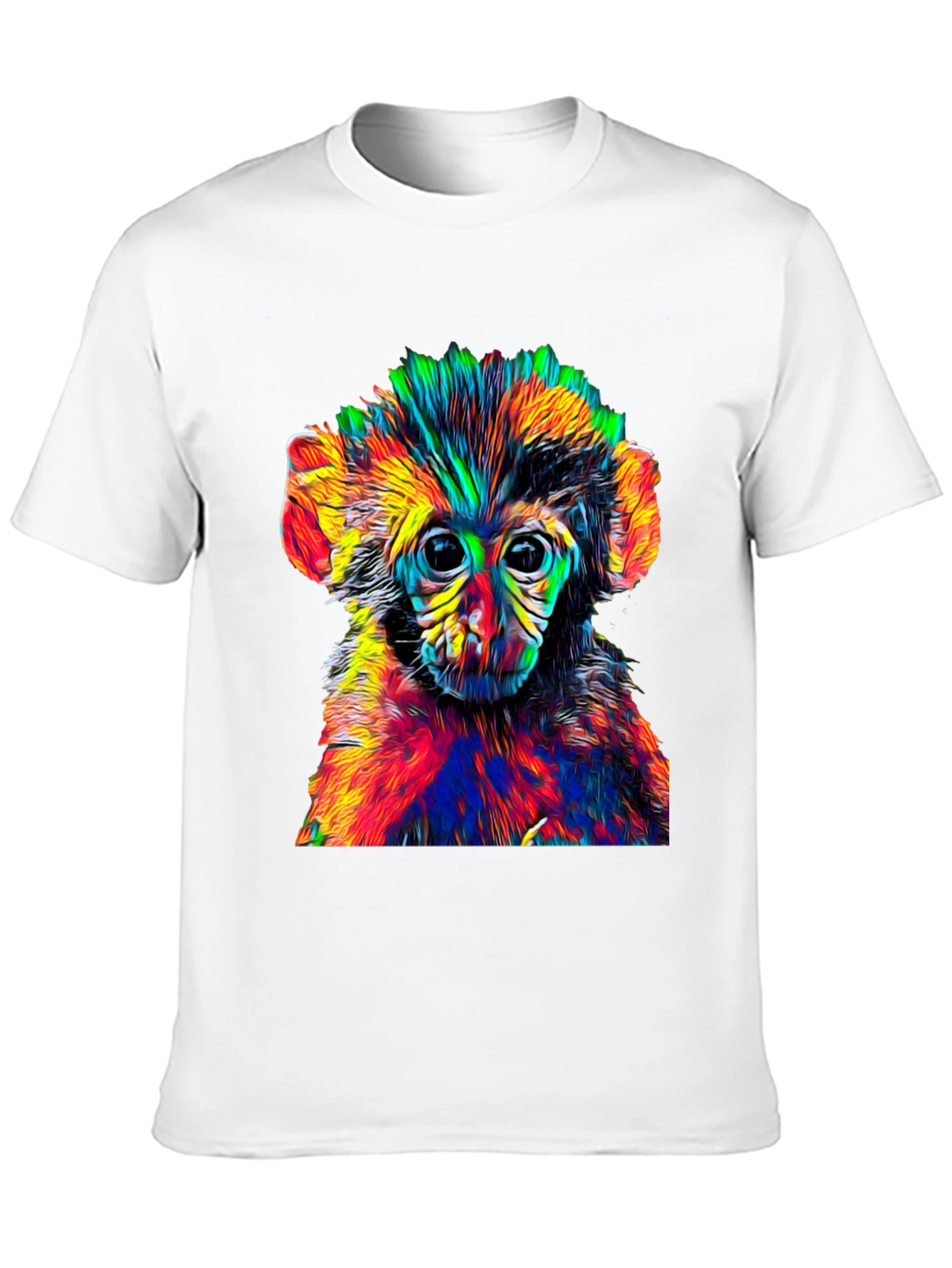 Psychedelic Monkey Graphic Tee - Cool Animal Print Shirt