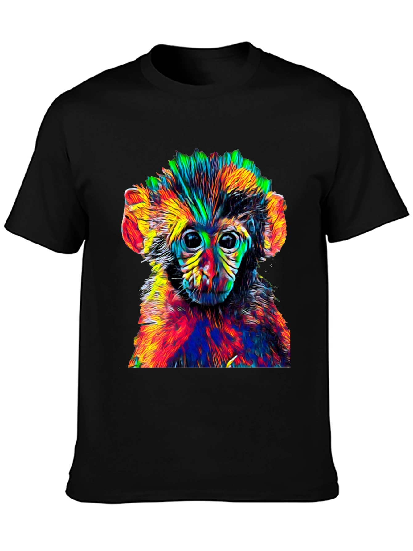 Psychedelic Monkey Graphic Tee - Cool Animal Print Shirt