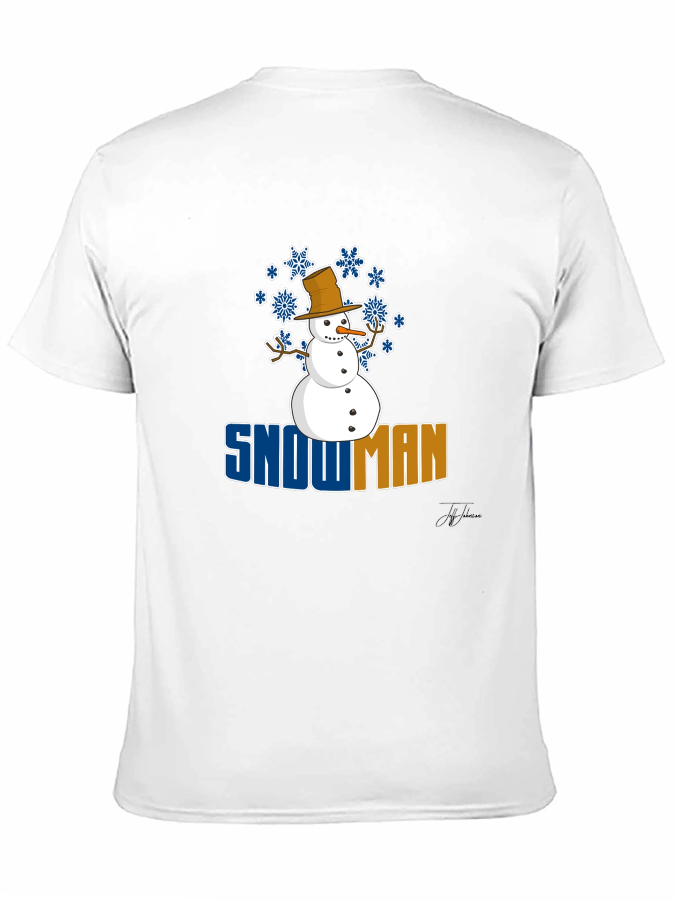 Snowman Graphic T-Shirt - Winter Holiday Apparel