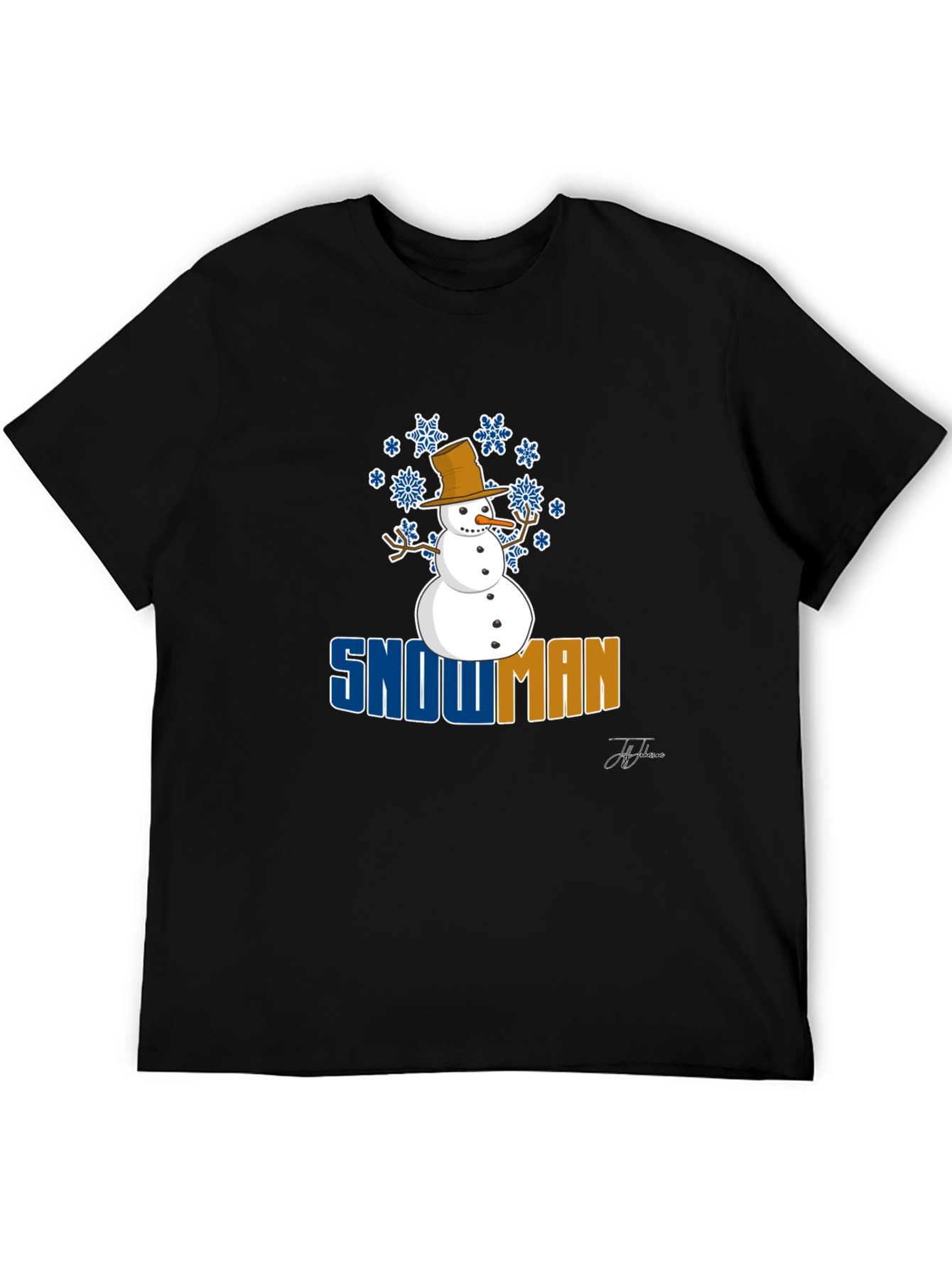 Snowman Graphic T-Shirt - Winter Holiday Apparel