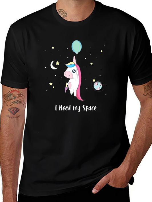 I Need My Space Unicorn Graphic T-Shirt