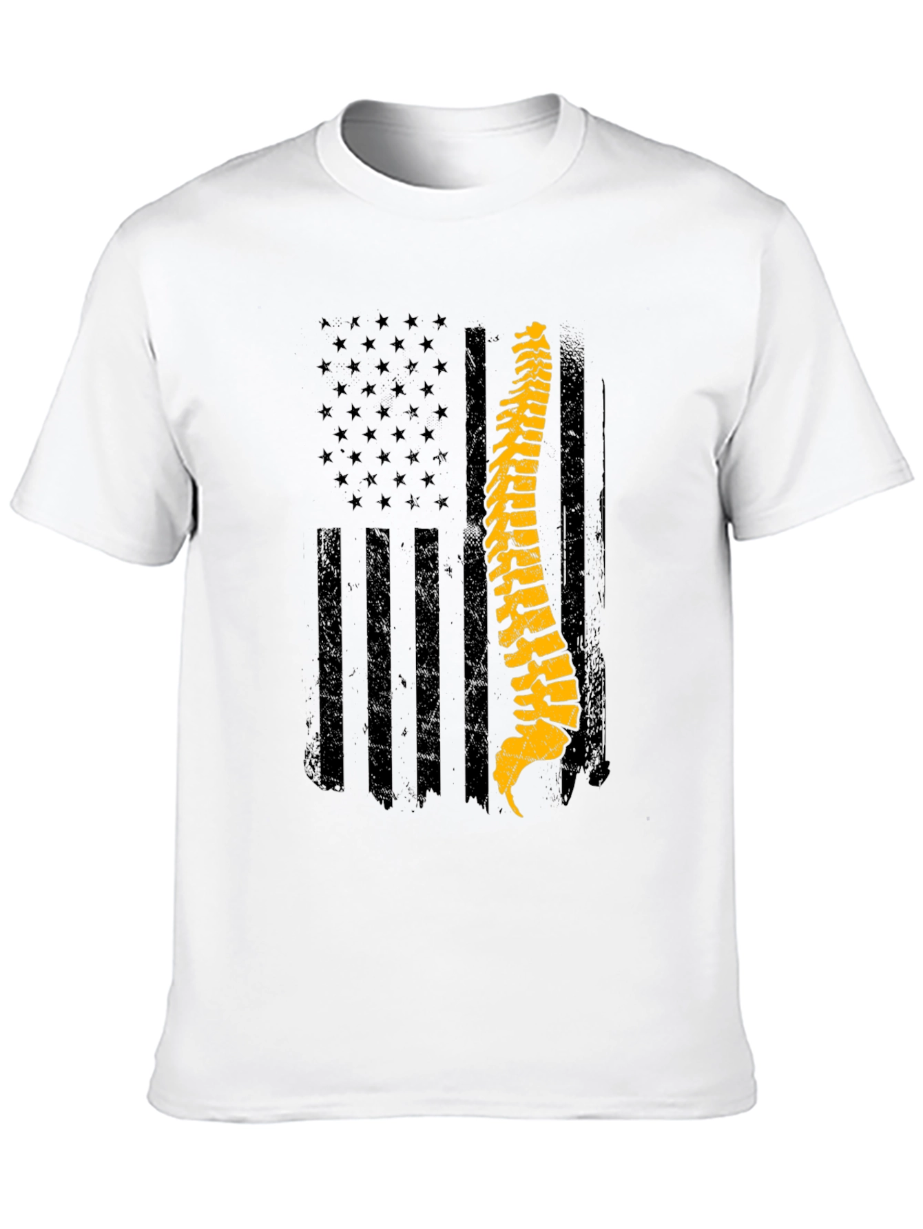 Spine American Flag T-Shirt - Chiropractic Pride