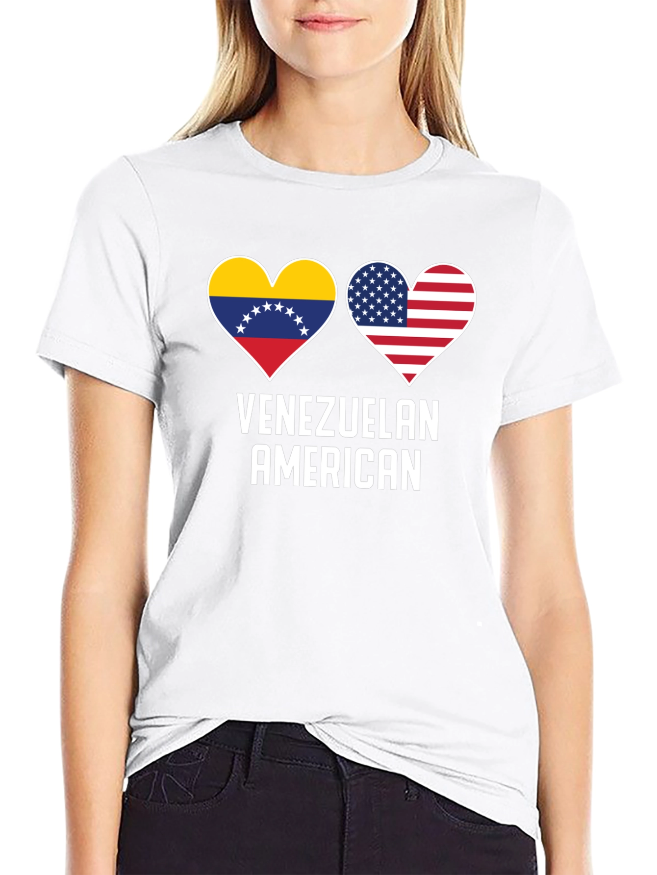Venezuelan American Flag Heart T-Shirt