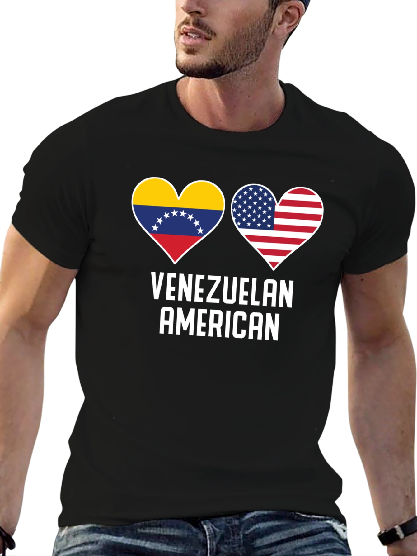 Venezuelan American Flag Heart T-Shirt