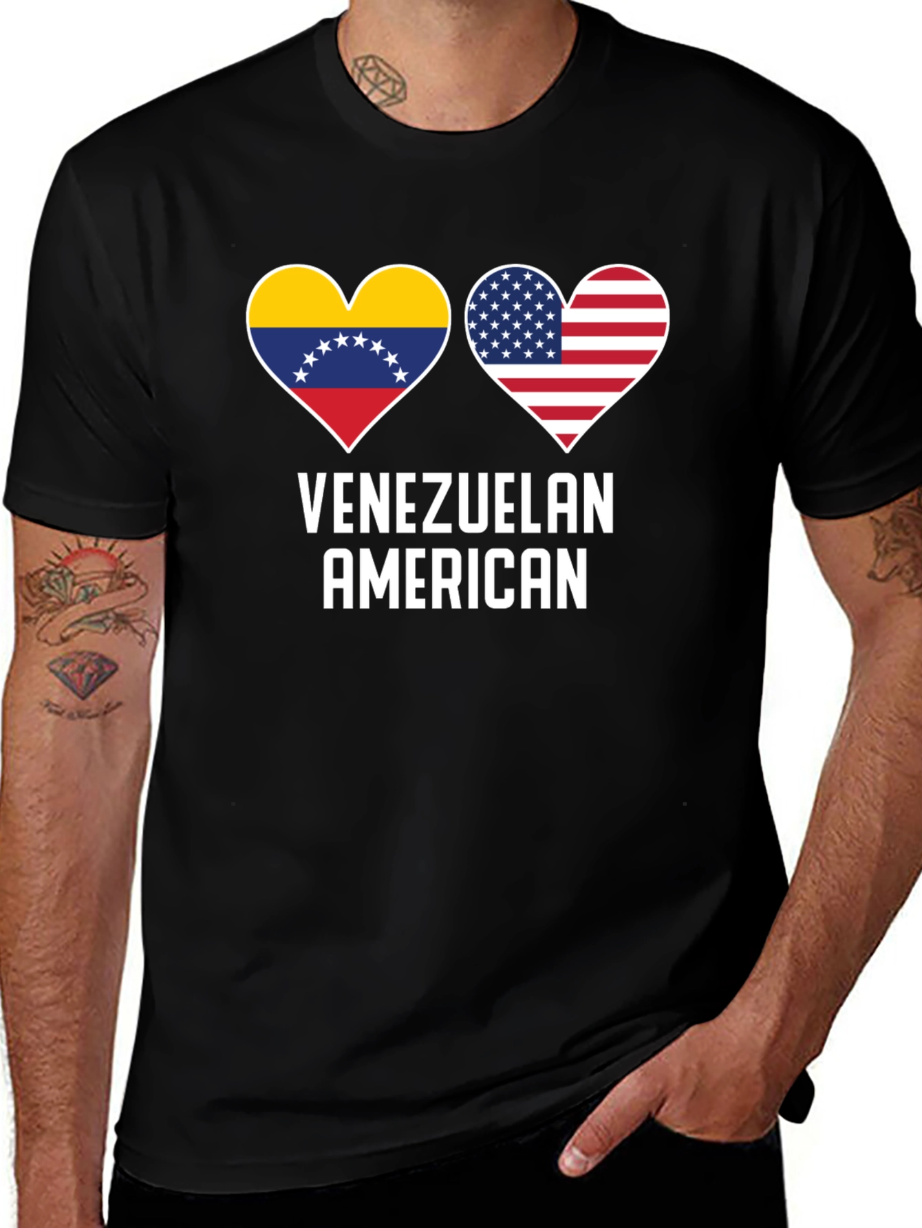 Venezuelan American Flag Heart T-Shirt