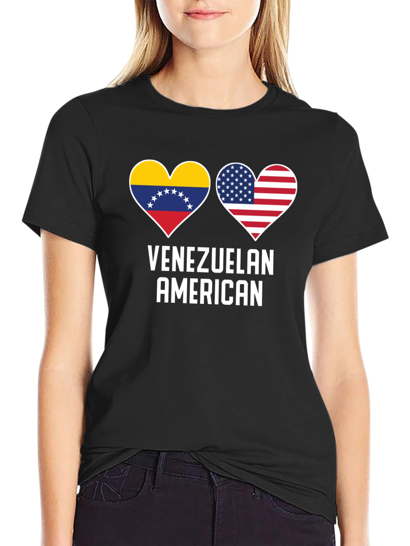 Venezuelan American Flag Heart T-Shirt