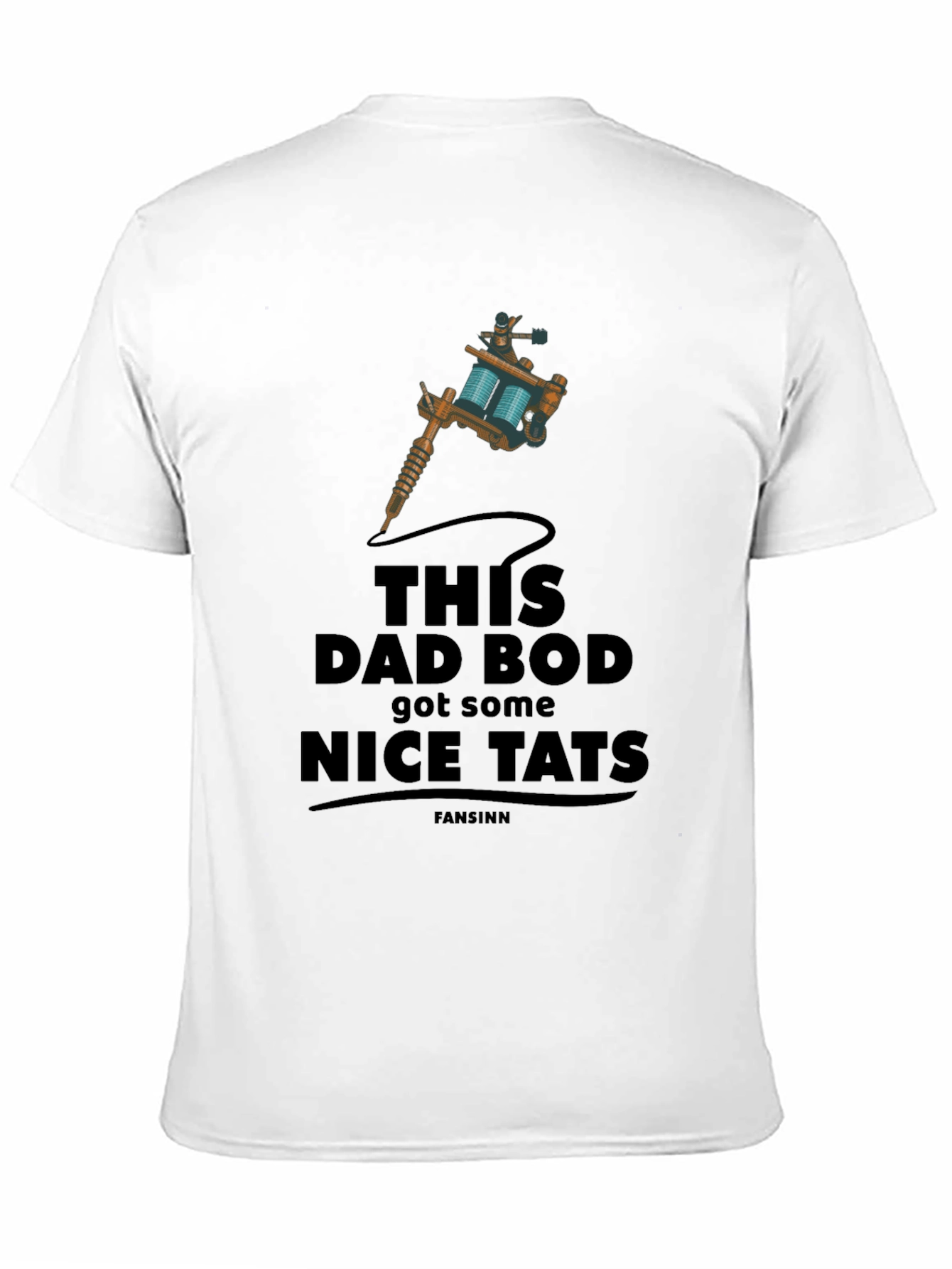 Dad Bod Nice Tats Tattoo Machine Graphic T-Shirt