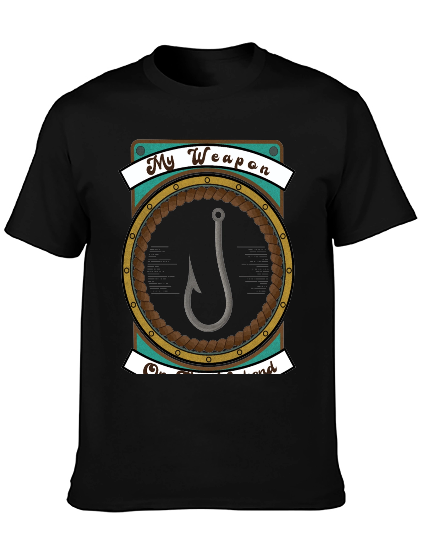 My Weapon is a Hook - Fishing T-Shirt