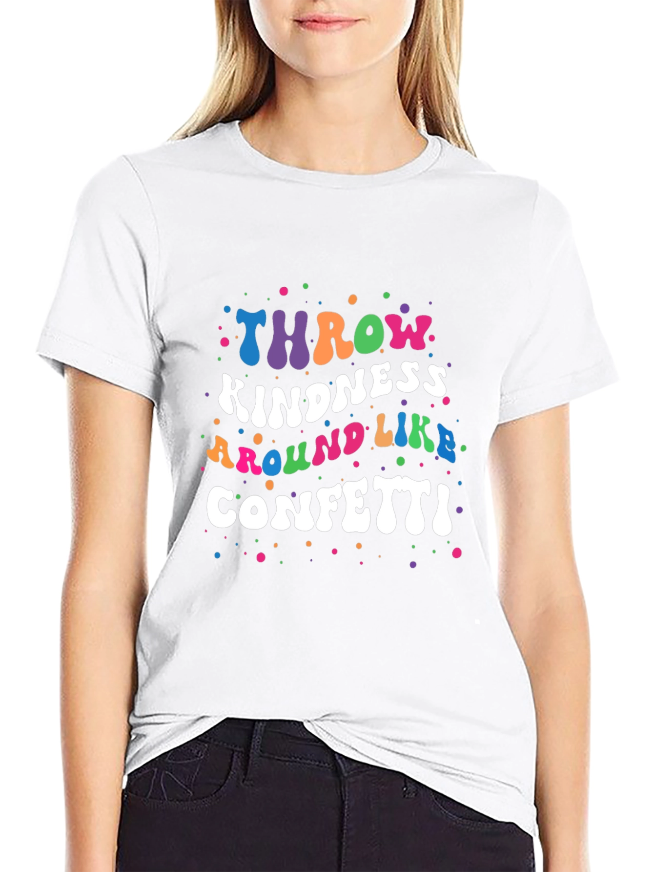 Kindness Confetti Graphic Tee - Positive Vibes Shirt