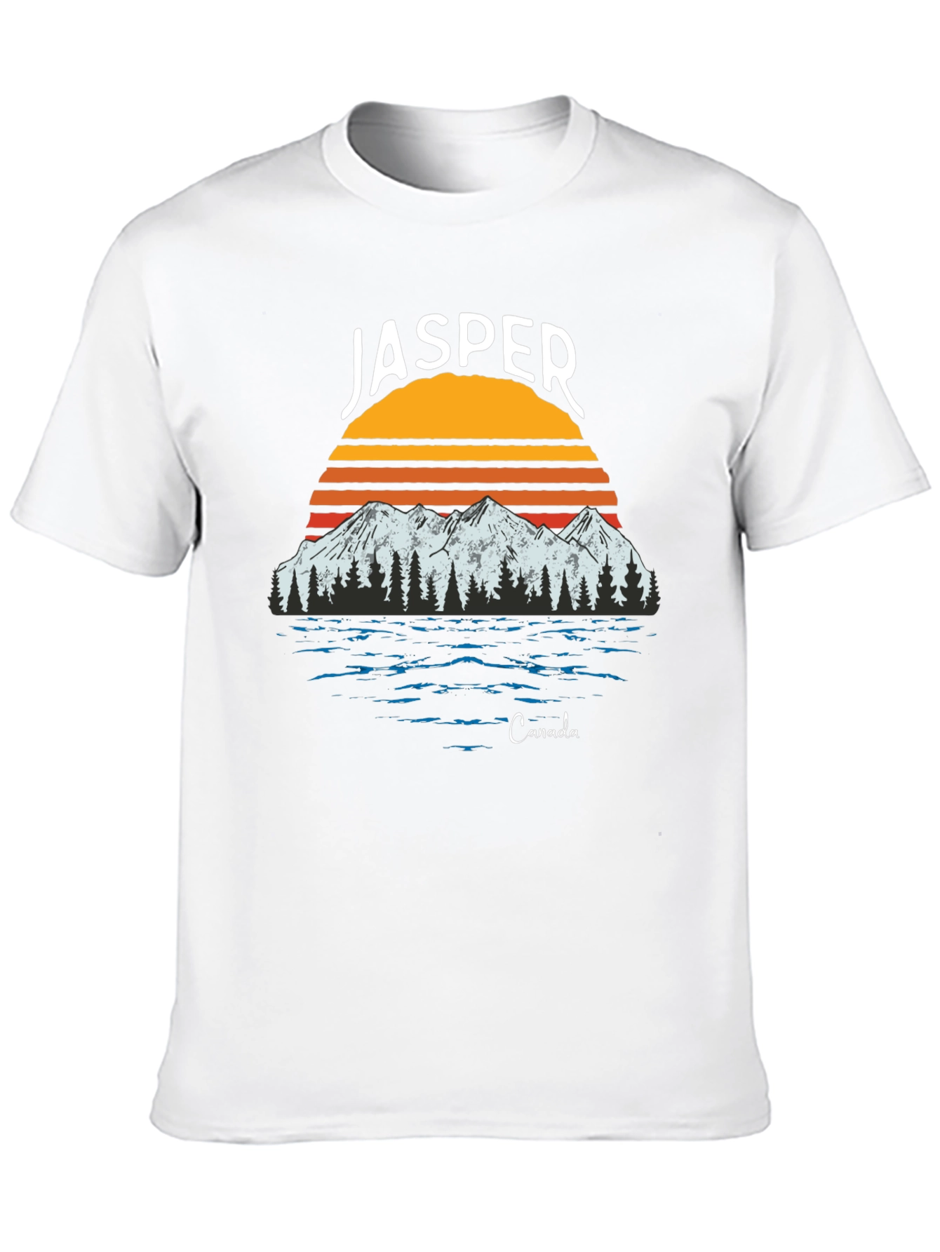 Jasper Canada T-Shirt: Mountain Sunset Design
