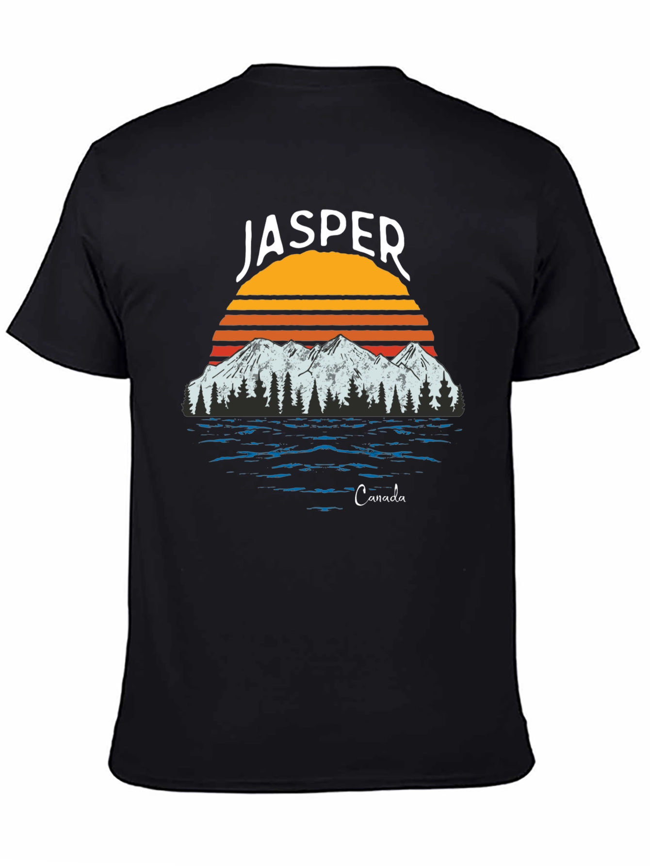 Jasper Canada T-Shirt: Mountain Sunset Design