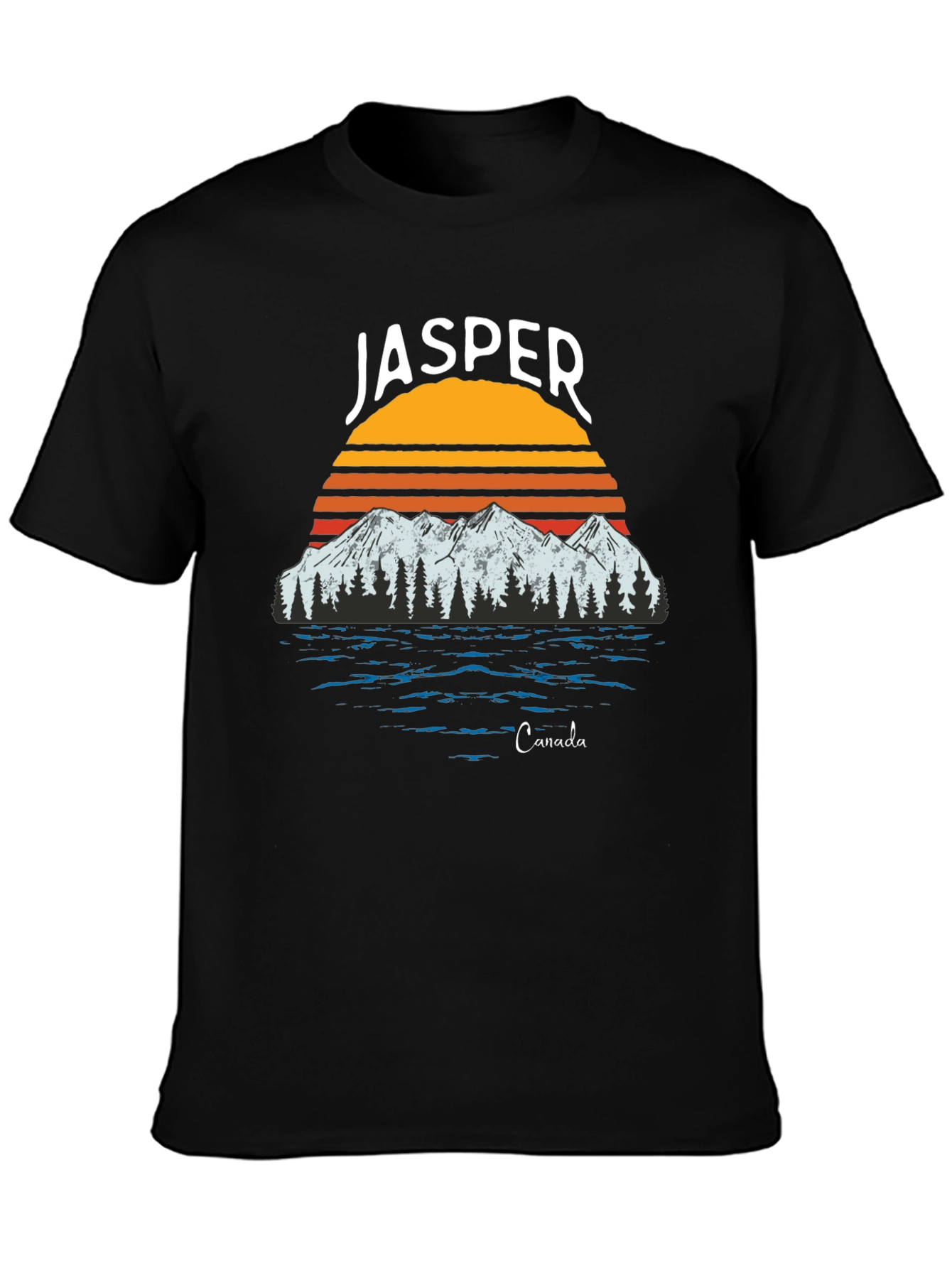 Jasper Canada T-Shirt: Mountain Sunset Design