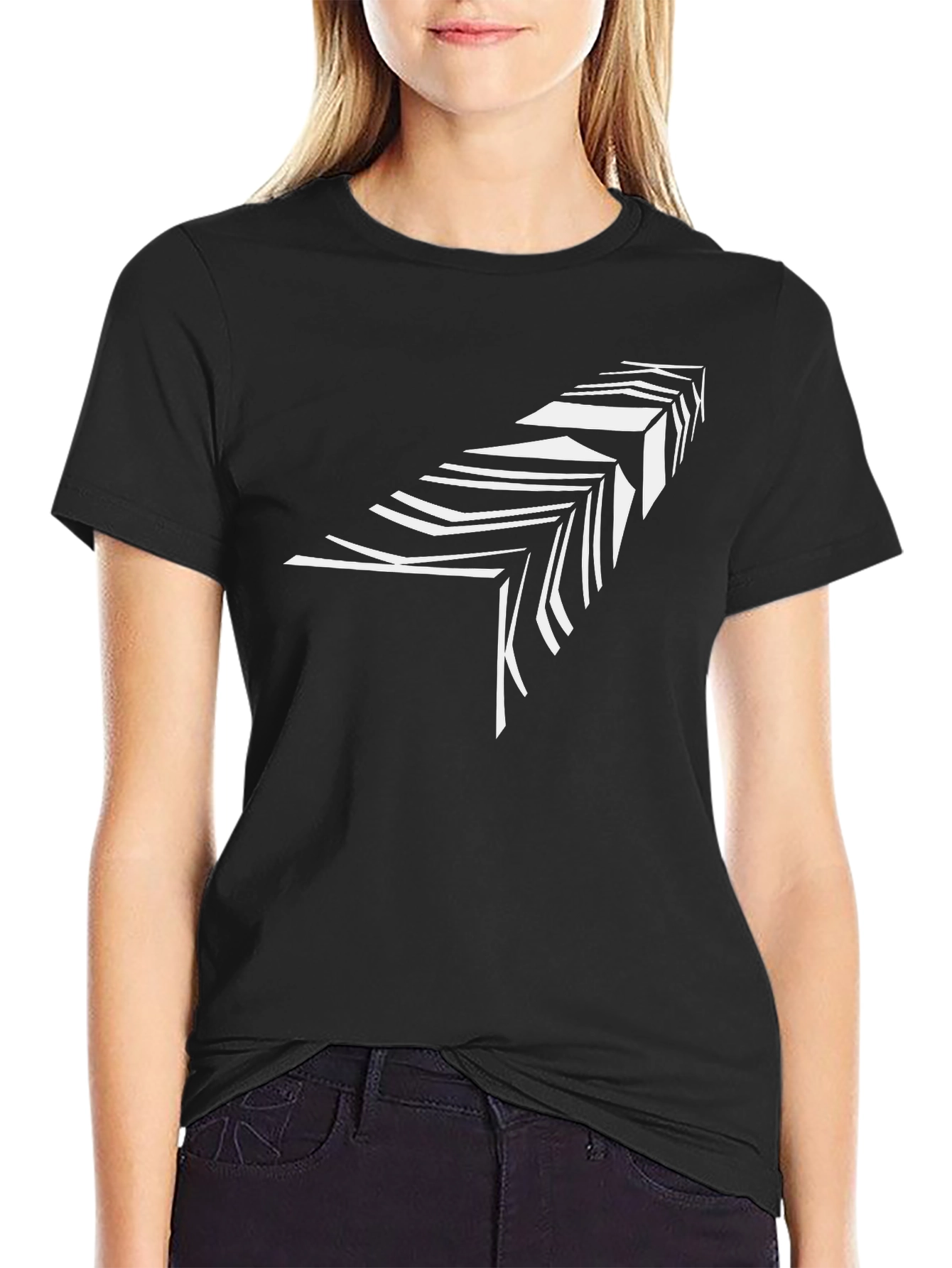 Abstract Graphic Tee - Modern Black T-Shirt