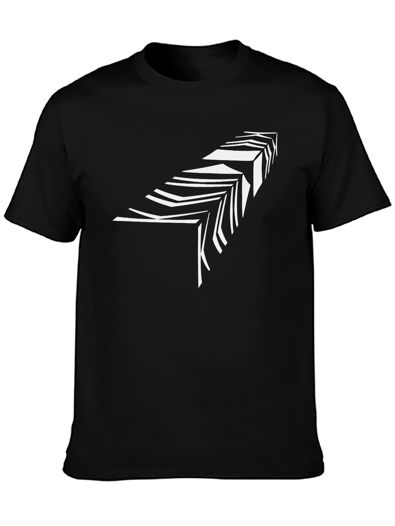 Abstract Graphic Tee - Modern Black T-Shirt