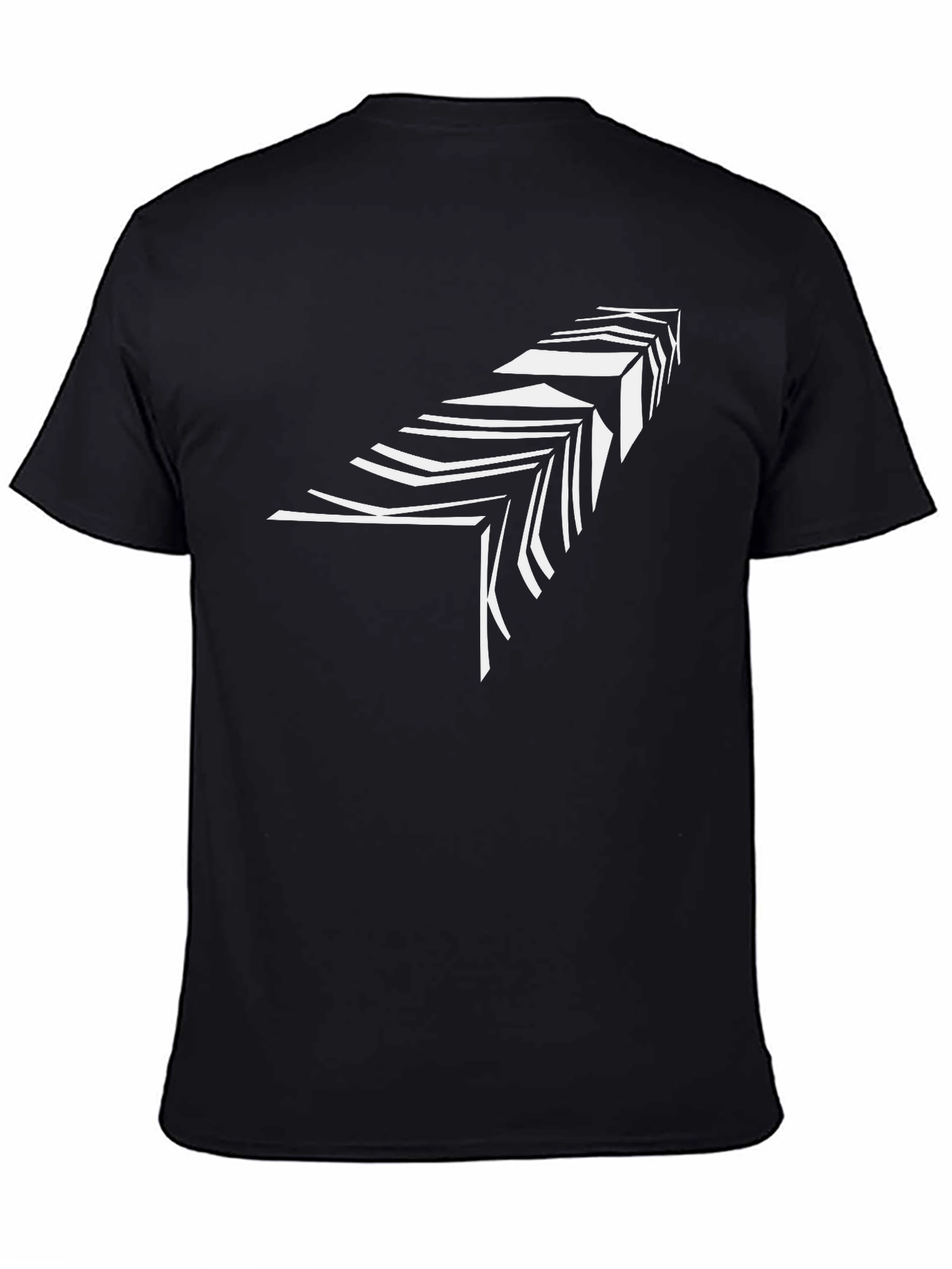 Abstract Graphic Tee - Modern Black T-Shirt