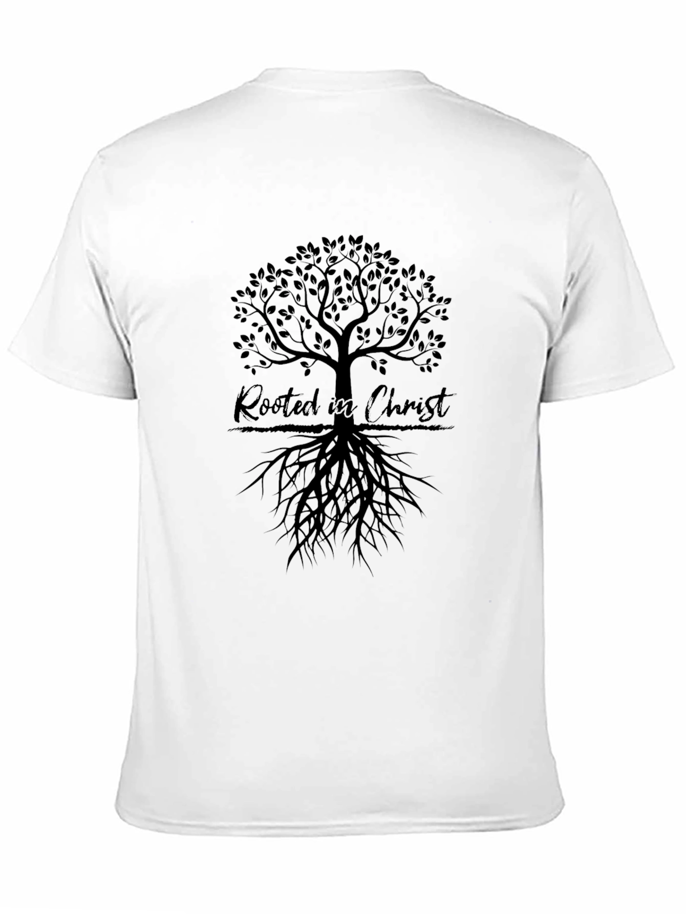 Rooted in Christ Tree Graphic T-Shirt