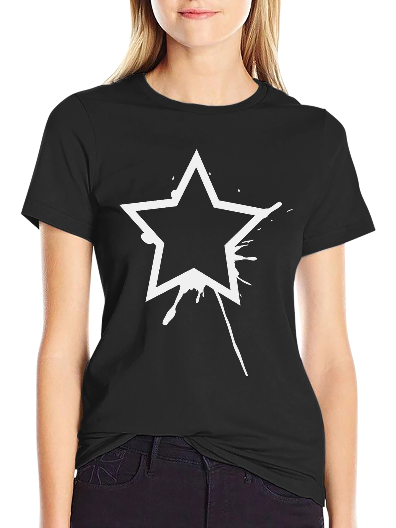 Star Graphic Black T-Shirt - Modern Style