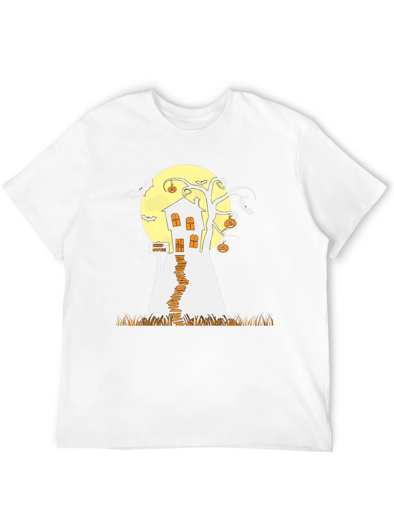 Spooky Halloween T-Shirt: Haunted House Design