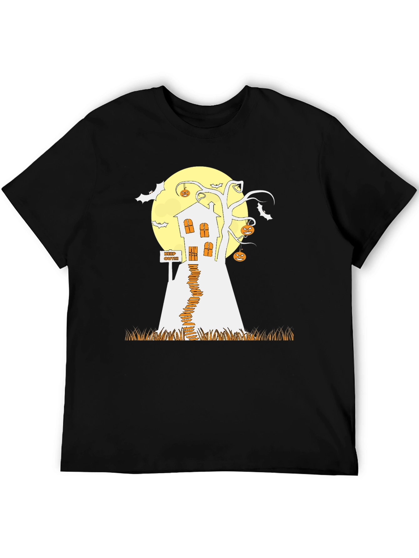 Spooky Halloween T-Shirt: Haunted House Design
