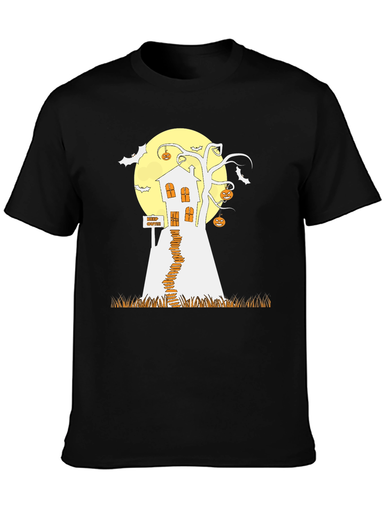Spooky Halloween T-Shirt: Haunted House Design