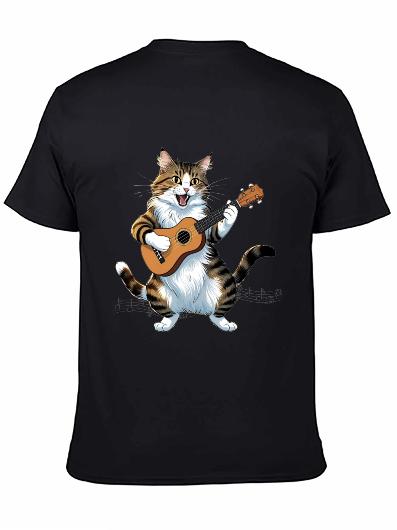 Cat Playing Ukulele T-Shirt