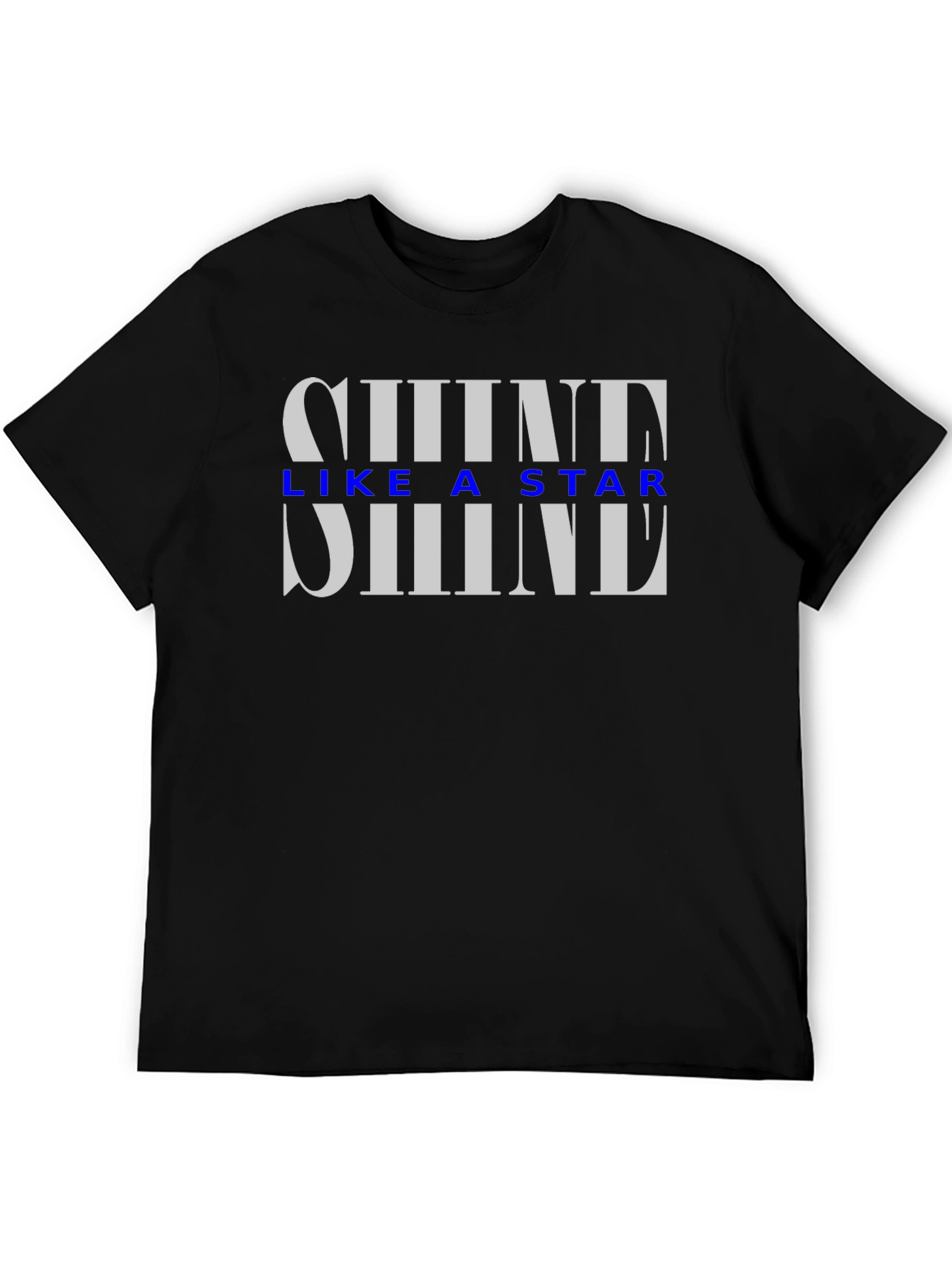 Shine Like a Star Black Graphic T-Shirt