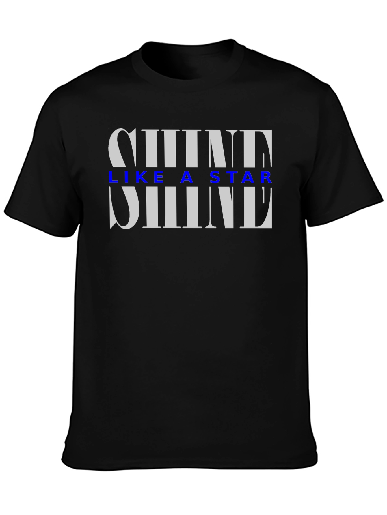 Shine Like a Star Black Graphic T-Shirt