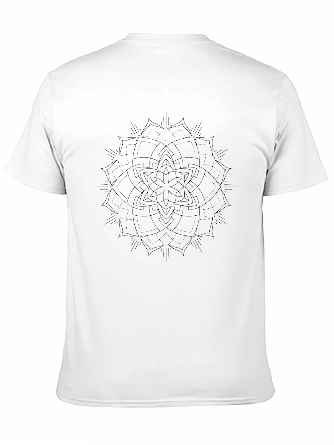 Mens Black Mandala Graphic T-Shirt