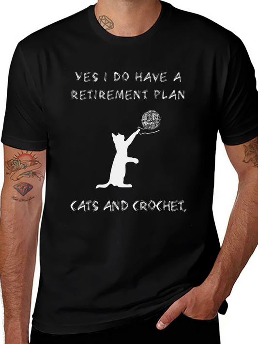 Cats and Crochet Retirement Plan T-Shirt