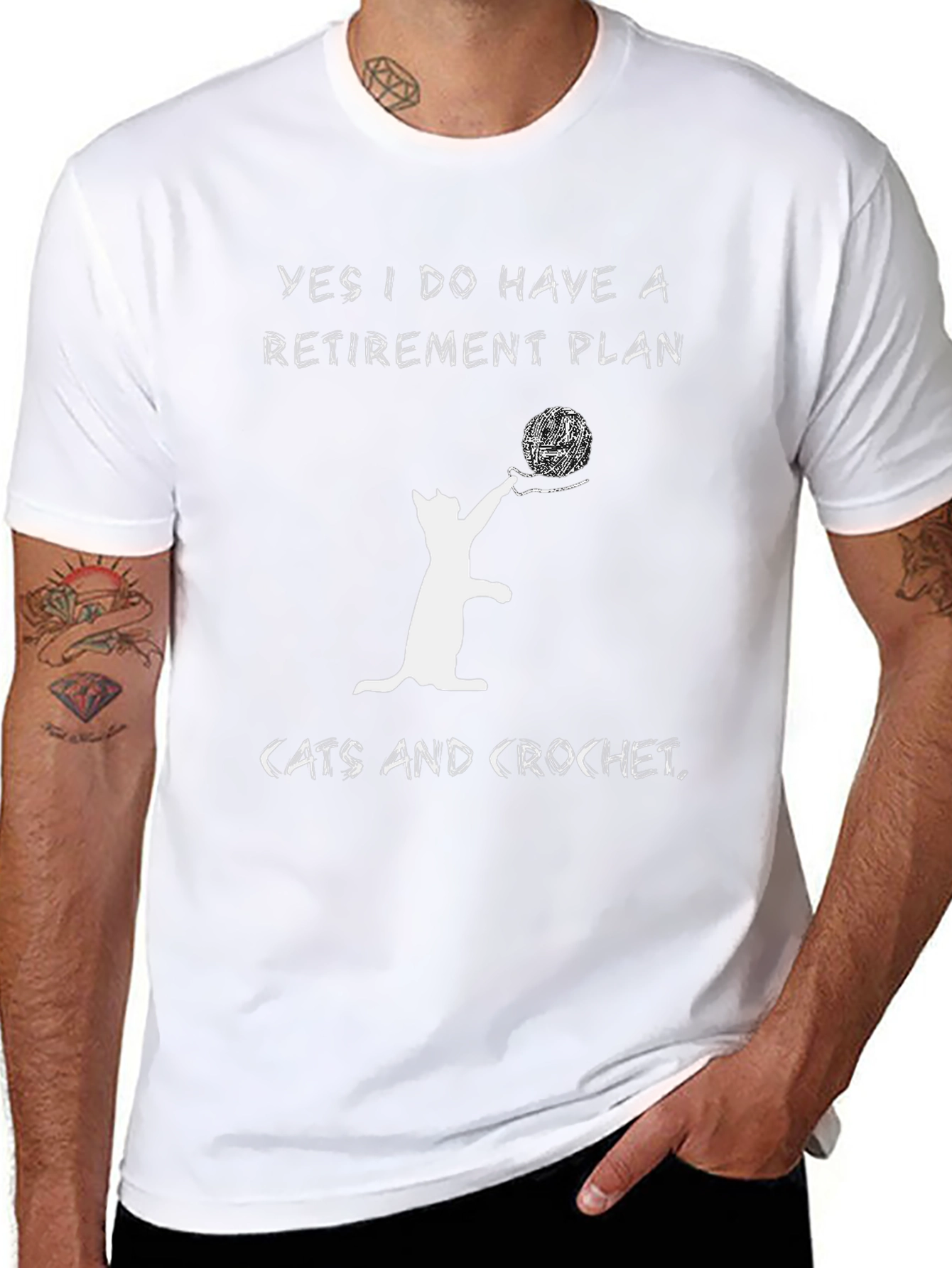 Cats and Crochet Retirement Plan T-Shirt