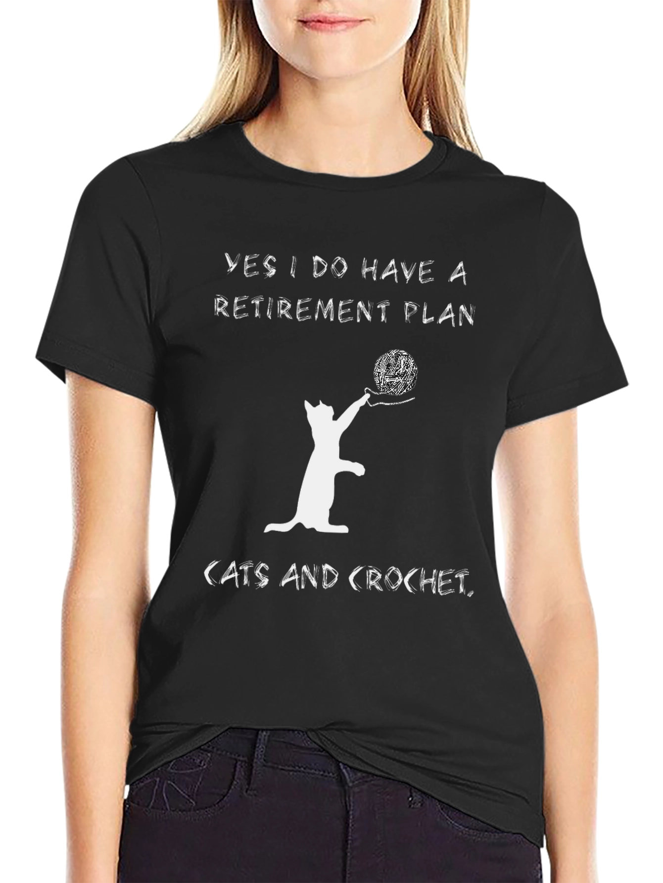 Cats and Crochet Retirement Plan T-Shirt