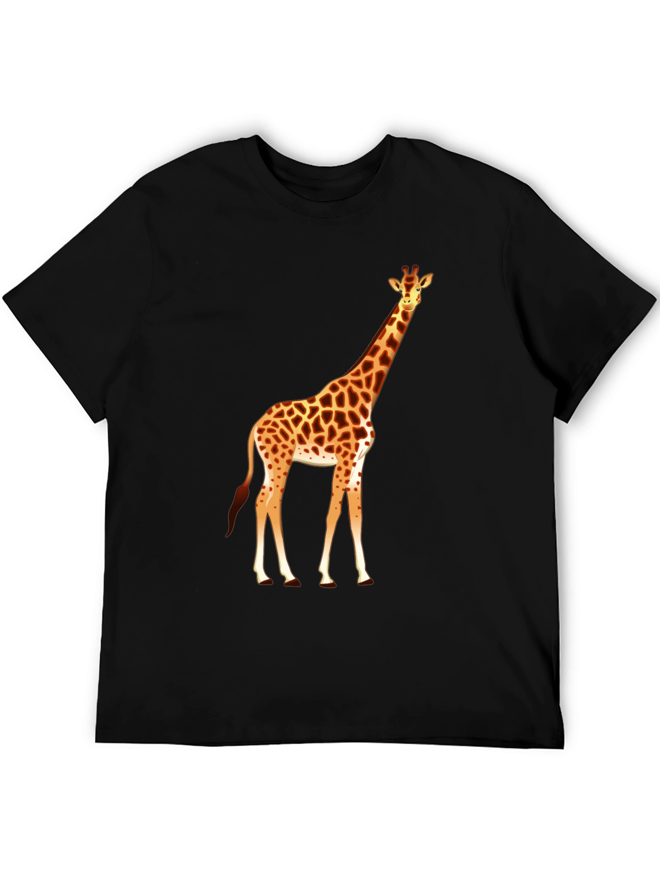 Giraffe Graphic Tee - Mens Black T-Shirt