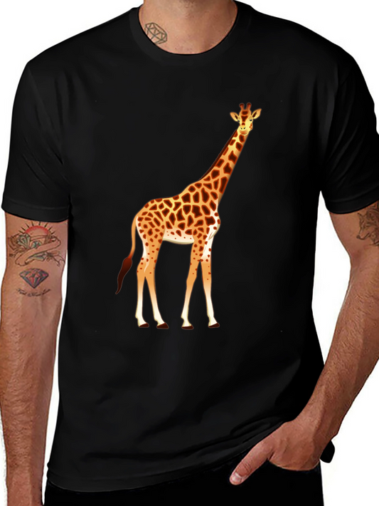 Giraffe Graphic Tee - Mens Black T-Shirt