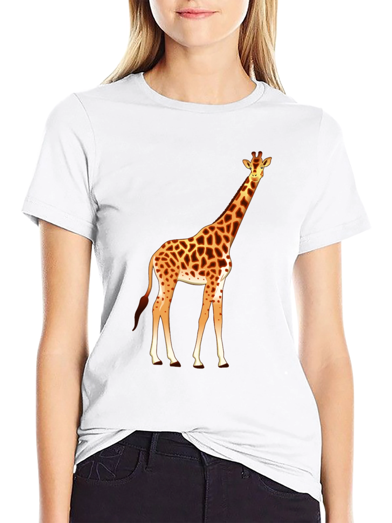 Giraffe Graphic Tee - Mens Black T-Shirt