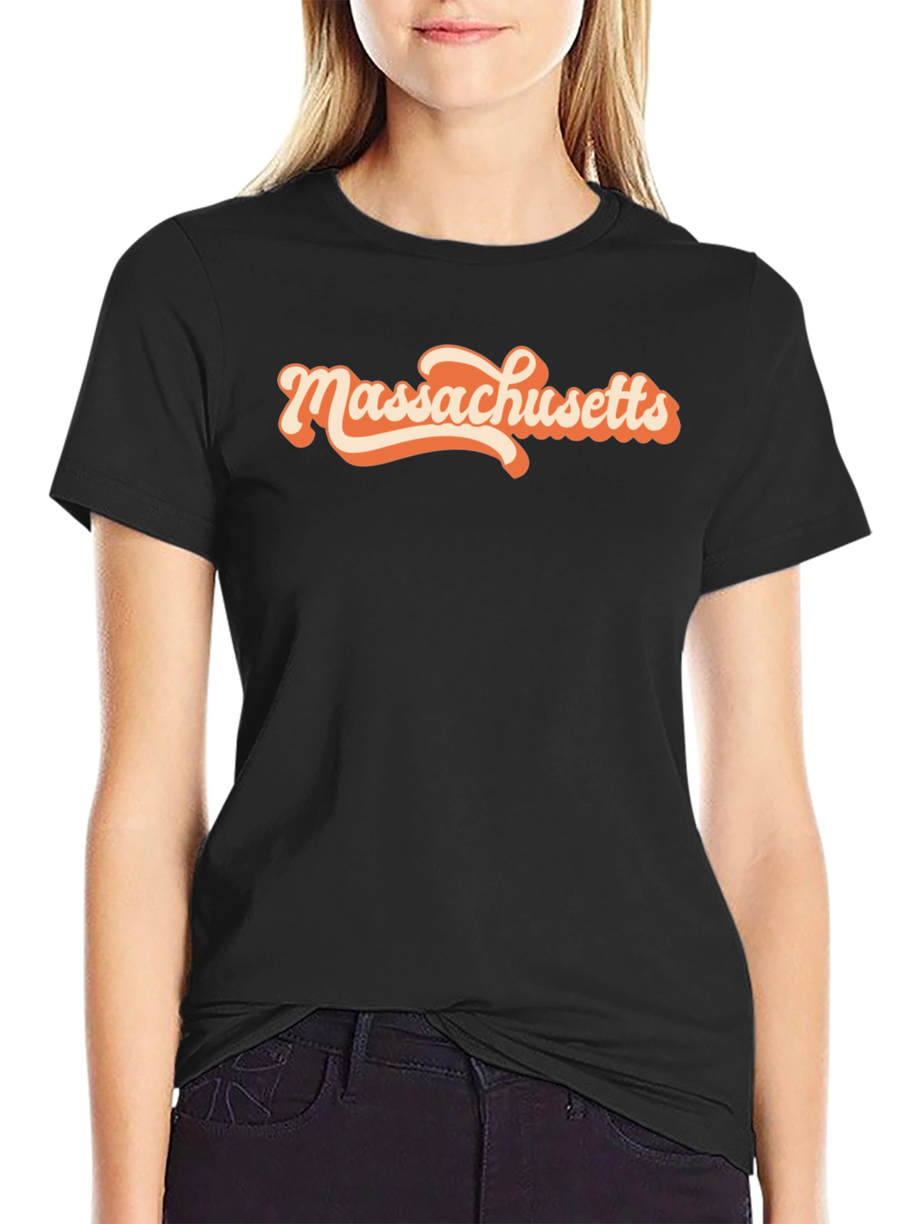 Massachusetts Graphic T-Shirt Retro Style