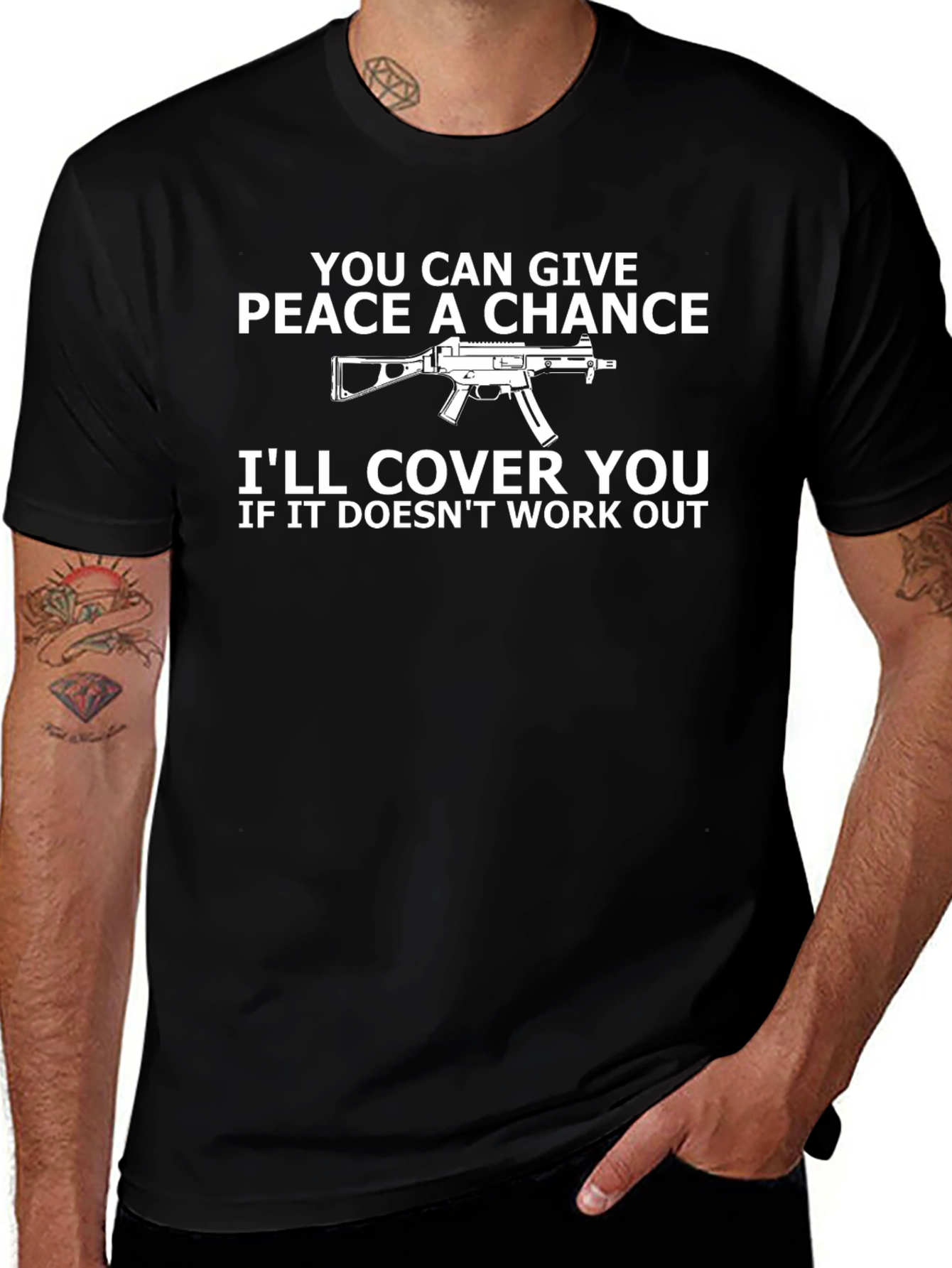Peace a Chance Funny Graphic T-Shirt