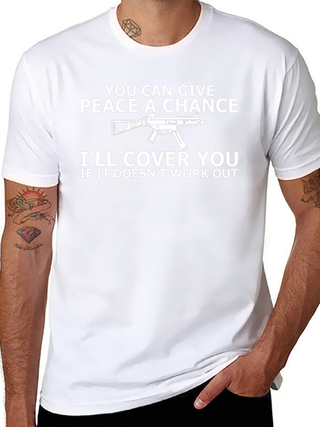 Peace a Chance Funny Graphic T-Shirt