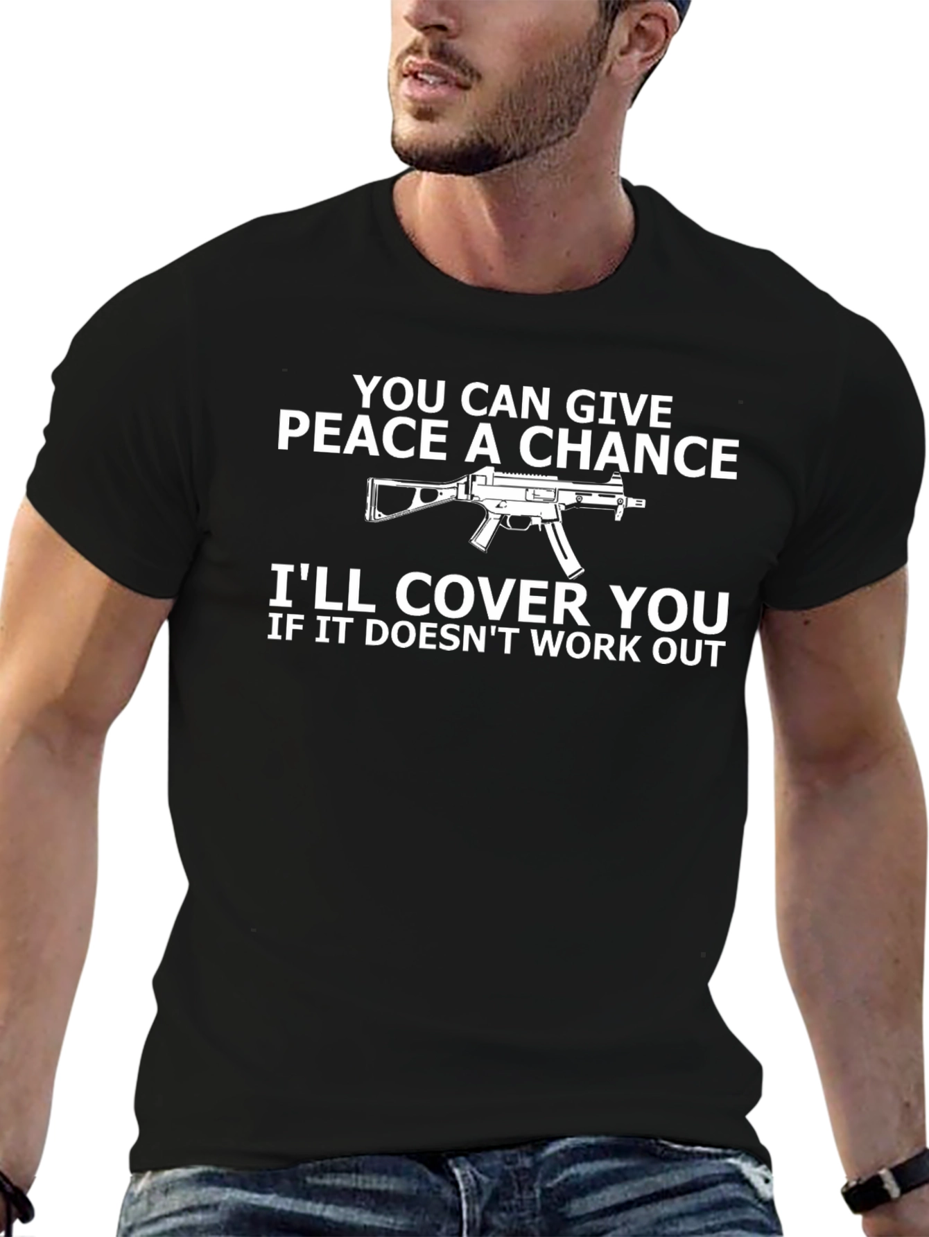 Peace a Chance Funny Graphic T-Shirt