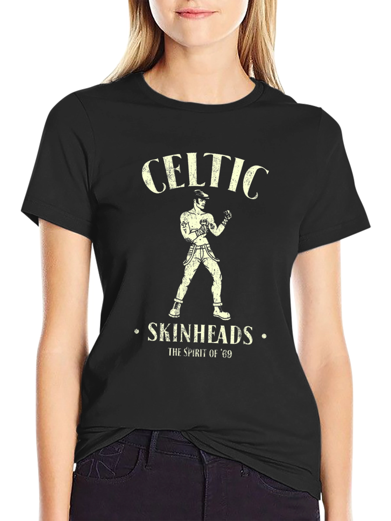 Celtic Skinheads T-Shirt - Spirit of 69 Black Tee