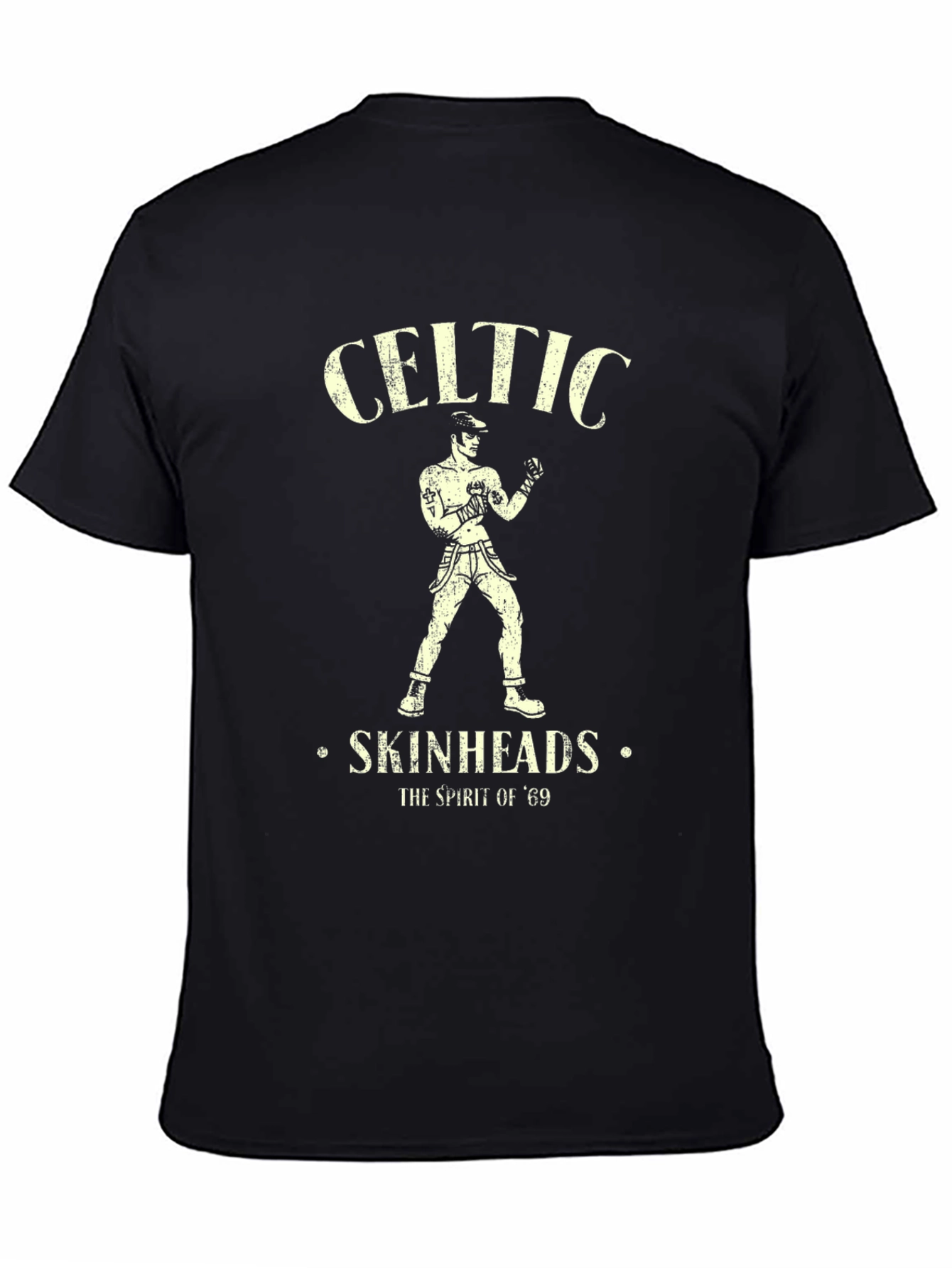Celtic Skinheads T-Shirt - Spirit of 69 Black Tee