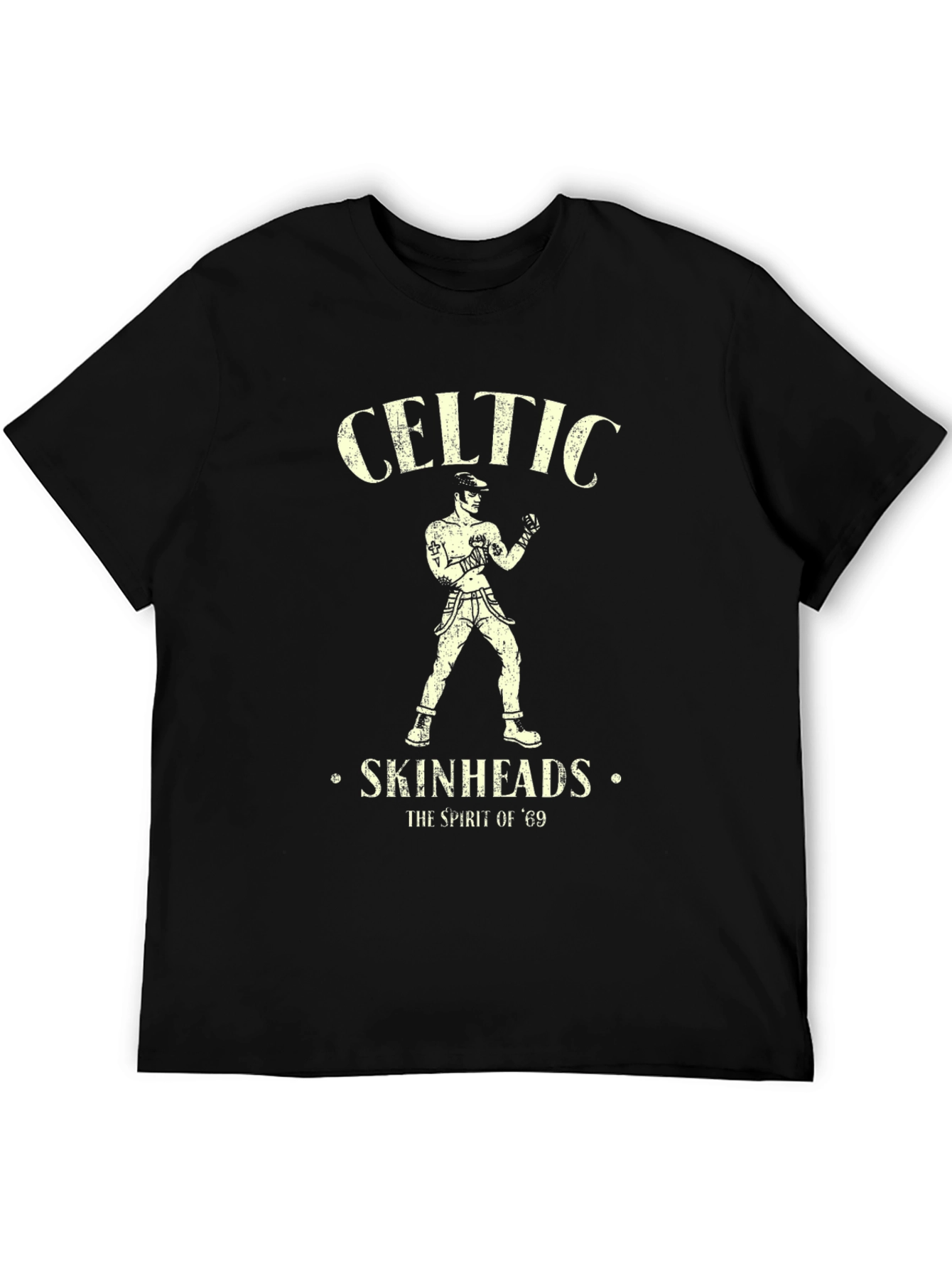 Celtic Skinheads T-Shirt - Spirit of 69 Black Tee
