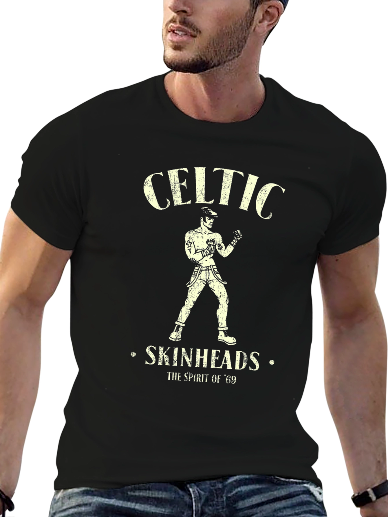 Celtic Skinheads T-Shirt - Spirit of 69 Black Tee
